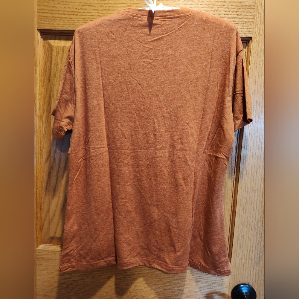 Women's Halloween Themed Shirt Sleeve Shirt - Orange-pumpkins, bats - Picture 3 of 6